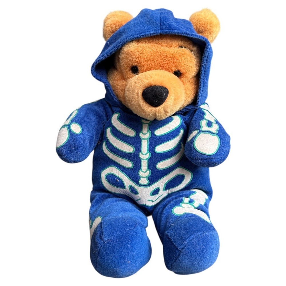Disney‎ Winnie the Pooh Plush Blue Skeleton Costume Halloween Stuffed Animal